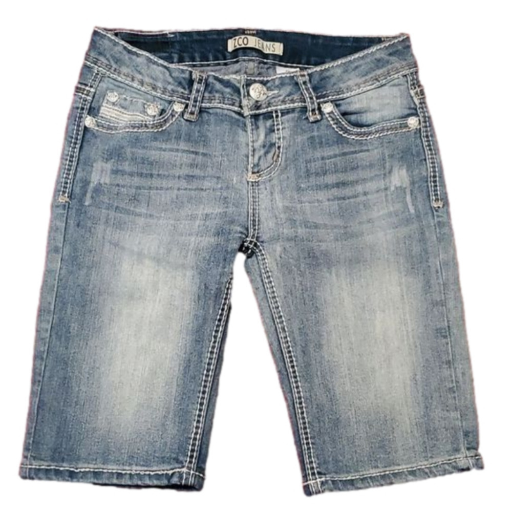Zco Women's Embroidered Bermuda Jean Shorts Size 5
